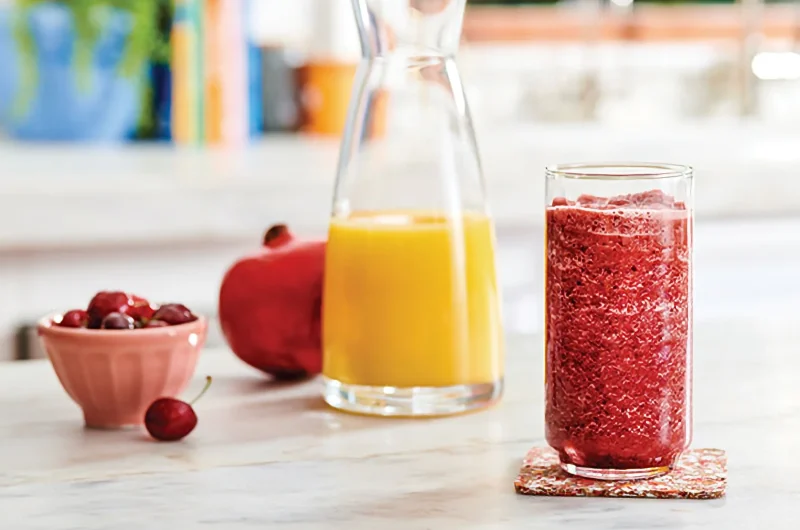 Orange, Pomegranate & Cherry Super Fruit Smoothie Recipe